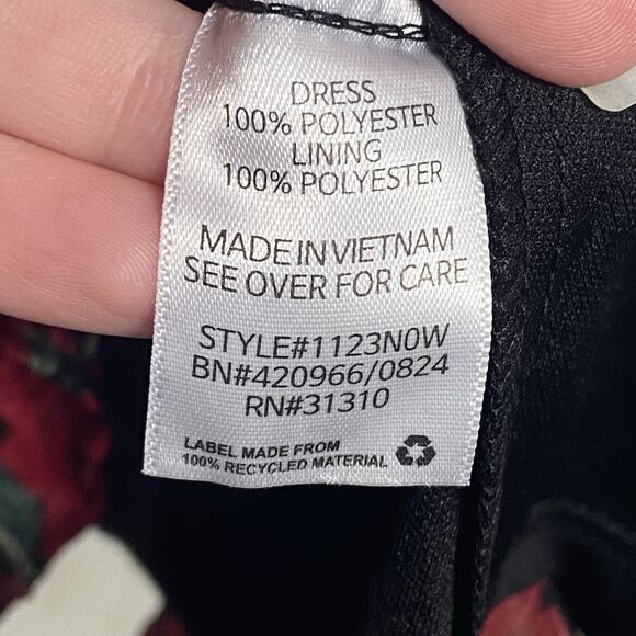 By & By Dress Junior Girls Size XS Floral Sleeveless Sundress Tiered Red NEW - Picture 5 of 7